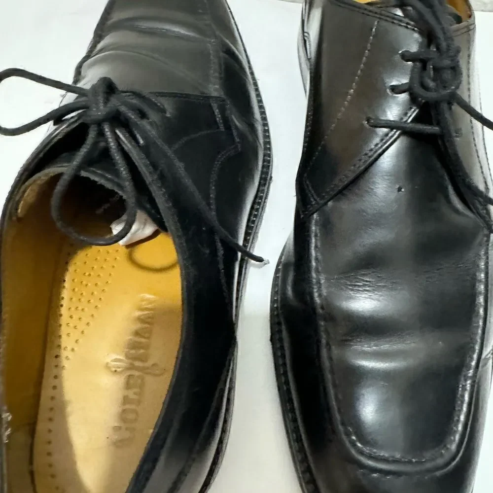 Cole Haan Eaton Apron Toe Derby Oxford Dress Shoes Black